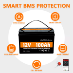 磷酸鐵鋰太陽能儲能動力電池12V 100Ah