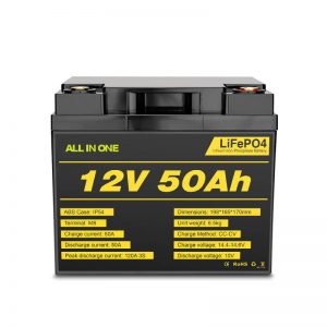 用於電源系統的12V 50Ah可充電深循環Lifepo4電池組