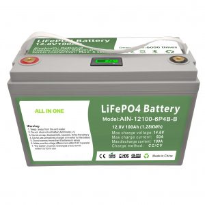 一站式深度循環12V100Ah LiFePO4電池，帶有智能BMS，適用於家用儲能係統